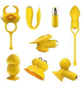HK LETEN - 7 Pieces Set Multifunction Kit For Couple (Chargeable - Yellow)